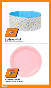 Papieren borden aanbieding bij Action – geldig van 03.06.2026 t/m 09.06.2026