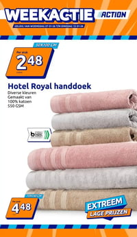 Hotel Royal handdoek aanbieding bij Action – geldig van 07.01.2026 t/m 13.01.2026
