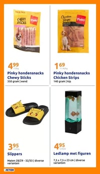 Pinky hondensnacks Chicken Strips aanbieding bij Action – geldig van 08.04.2026 t/m 14.04.2026