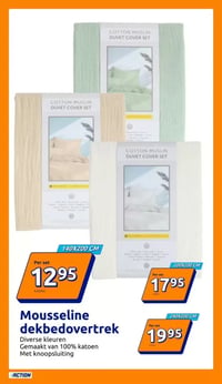 Mousseline dekbedovertrek aanbieding bij Action – geldig van 10.06.2026 t/m 16.06.2026