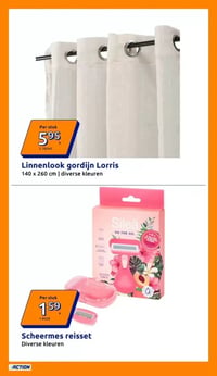 Linnenlook gordijn Lorris aanbieding bij Action – geldig van 10.06.2026 t/m 16.06.2026