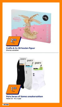 Pairz heren of dames sneakersokken aanbieding bij Action – geldig van 11.02.2026 t/m 17.02.2026