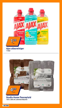 Studio Home fleeceplaid aanbieding bij Action – geldig van 11.02.2026 t/m 17.02.2026