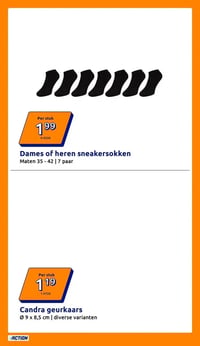 Dames of heren sneakersokken aanbieding bij Action – geldig van 11.03.2026 t/m 17.03.2026