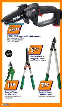 Garden Touch snoeischaar aanbieding bij Action – geldig van 11.03.2026 t/m 17.03.2026