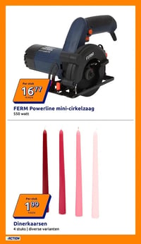 FERM Powerline mini-cirkelzaag aanbieding bij Action – geldig van 11.03.2026 t/m 17.03.2026
