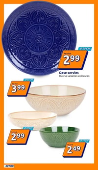 Oase servies Ø 20 CM aanbieding bij Action – geldig van 11.03.2026 t/m 17.03.2026
