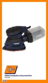 FERM handpalm schuurmachine aanbieding bij Action – geldig van 11.03.2026 t/m 17.03.2026