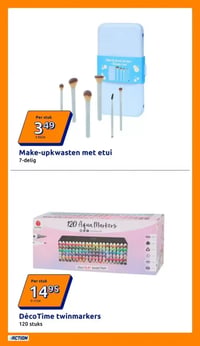 Make-upkwasten met etui aanbieding bij Action – geldig van 15.04.2026 t/m 21.04.2026