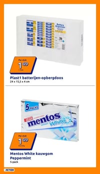 Mentos White kauwgom Peppermint aanbieding bij Action – geldig van 15.04.2026 t/m 21.04.2026