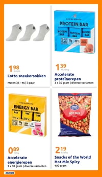 Accelerate proteïnerepen aanbieding bij Action – geldig van 15.04.2026 t/m 21.04.2026