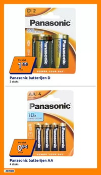 Panasonic batterijen D aanbieding bij Action – geldig van 15.04.2026 t/m 21.04.2026