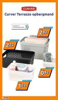 Curver Terrazzo opbergmand aanbieding bij Action – geldig van 18.02.2026 t/m 24.02.2026
