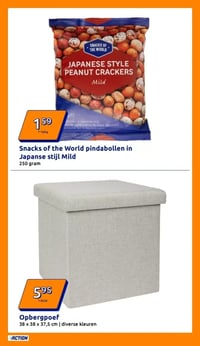 Snacks of the World pindabollen in Japanse stijl Mild aanbieding bij Action – geldig van 18.02.2026 t/m 24.02.2026