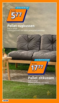 Pallet zitkussen aanbieding bij Action – geldig van 18.03.2026 t/m 24.03.2026