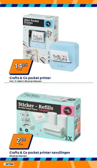 Crafts & Co pocket printer navullingen aanbieding bij Action – geldig van 21.01.2026 t/m 26.01.2026