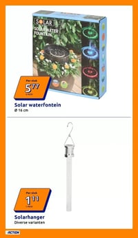 Solar waterfontein aanbieding bij Action – geldig van 22.04.2026 t/m 28.04.2026