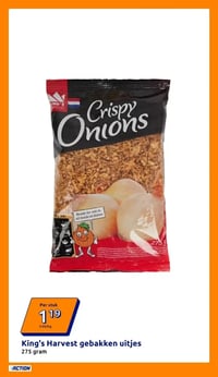 King's Harvest gebakken uitjes aanbieding bij Action – geldig van 22.04.2026 t/m 28.04.2026