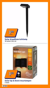 Solar Up & Down muurlampen aanbieding bij Action – geldig van 25.02.2026 t/m 03.03.2026