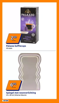 Spiegel met neonverlichting aanbieding bij Action – geldig van 25.02.2026 t/m 03.03.2026