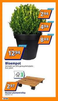 Houten plantentrolley aanbieding bij Action – geldig van 25.02.2026 t/m 03.03.2026