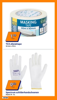 TCX afplaktape aanbieding bij Action – geldig van 25.02.2026 t/m 03.03.2026