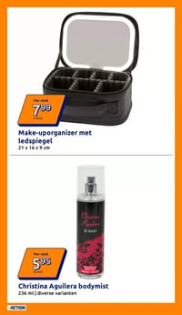 Make-uporganizer met ledspiegel aanbieding bij Action – geldig van 25.03.2026 t/m 31.03.2026