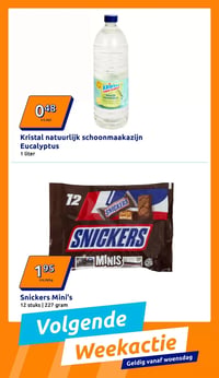 Snickers Mini's aanbieding bij Action – geldig van 28.01.2026 t/m 03.02.2026