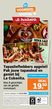 La Cubanita arrangement aanbieding bij Albert-heijn – geldig van 2026-02-02 t/m 2026-03-01