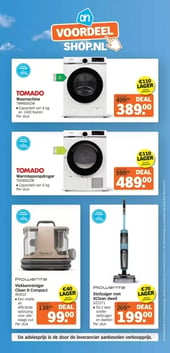 TOMADO Warmtepompdroger TDH8002W • Capaciteit van 8 kg Per stuk aanbieding bij Albert-heijn – geldig van 02.03.2026 t/m 08.03.2026
