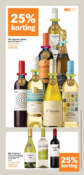 Alle Spaanse wijnen tot 0.75 liter*** aanbieding bij Albert-heijn – geldig van 02.03.2026 t/m 08.03.2026