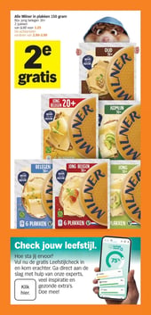 Alle Milner in plakken 150 gram aanbieding bij Albert Heijn – geldig van 05.01.2026 t/m 11.01.2026