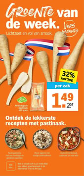 AH Biologisch pastinaak 400 gram aanbieding bij Albert-heijn – geldig van 07.04.2026 t/m 12.04.2026
