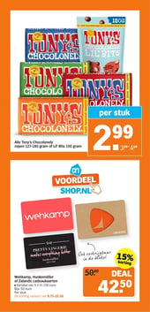 Wehkamp, Hunkemöller of Zalando cadeaubonnen aanbieding bij Albert-heijn – geldig van 09.02.2026 t/m 14.02.2026