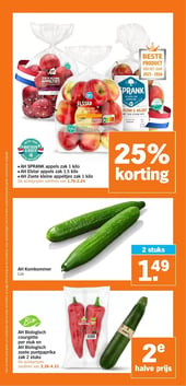 AH Biologisch courgette / AH Biologisch zoete puntpaprika aanbieding bij Albert-heijn – geldig van 09.03.2026 t/m 15.03.2026