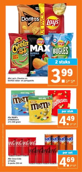 Alle Lay's, Cheetos en Doritos value- en partypacks aanbieding bij Albert Heijn – geldig van 12.01.2026 t/m 18.01.2026
