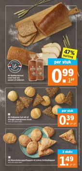 AH Bakkersbrood rond heel wit sesam of volkoren aanbieding bij Albert Heijn – geldig van 12.01.2026 t/m 18.01.2026
