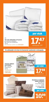 Strawberry & Applepie plaids of kussens aanbieding bij Albert Heijn – geldig van 12.01.2026 t/m 18.01.2026