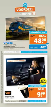 Filmvoucher met medium popcorn aanbieding bij Albert-heijn – geldig van 13.04.2026 t/m 19.04.2026