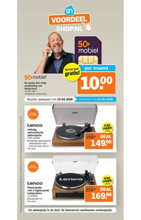 Lenco Platenspeler met 4 ingebouwde luidsprekers LS-410WA aanbieding bij Albert Heijn – geldig van 19.01.2026 t/m 25.01.2026