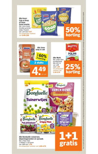 Alle Bonduelle conserven, diepvriesgroenten en spreads Bijv. crispy maïs 2 blikken à 150 gram aanbieding bij Albert Heijn – geldig van 19.01.2026 t/m 25.01.2026