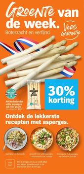 AH Nederlandse witte asperges zak 500 gram aanbieding bij Albert-heijn – geldig van 20.04.2026 t/m 26.04.2026