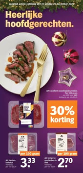 AH Excellent ossenhaastournedos aanbieding bij Albert Heijn – geldig van 20.12.2025 t/m 26.12.2025
