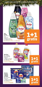 Alle Sun vaatwascapsules en Finish Bijv. Sun brilliant shine plus aanbieding bij Albert Heijn – geldig van 20.12.2025 t/m 26.12.2025