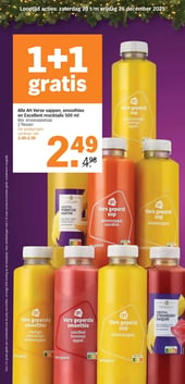 Alle AH Verse sappen, smoothies en Excellent mocktails 500 ml aanbieding bij Albert Heijn – geldig van 20.12.2025 t/m 26.12.2025