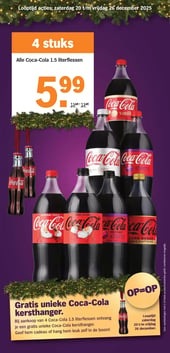 Alle Coca-Cola 1.5 literflessen aanbieding bij Albert Heijn – geldig van 20.12.2025 t/m 26.12.2025