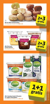 Alle Campina kwark 500 gram en yoghurt literpakken aanbieding bij Albert-heijn – geldig van 23.03.2026 t/m 29.03.2026