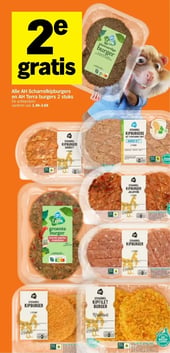 Alle AH Scharrelkipburgers en AH Terra burgers 2 stuks aanbieding bij Albert Heijn – geldig van 26.01.2026 t/m 01.02.2026