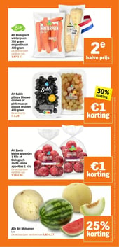 AH Sable pitloze blauwe druiven of pink muscat pitloze druiven 400 gram aanbieding bij Albert Heijn – geldig van 26.01.2026 t/m 01.02.2026