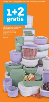 Alle Amuse Tylla en Optifridge bewaardozen en -bekers aanbieding bij Albert Heijn – geldig van 27.12.2025 t/m 04.01.2026